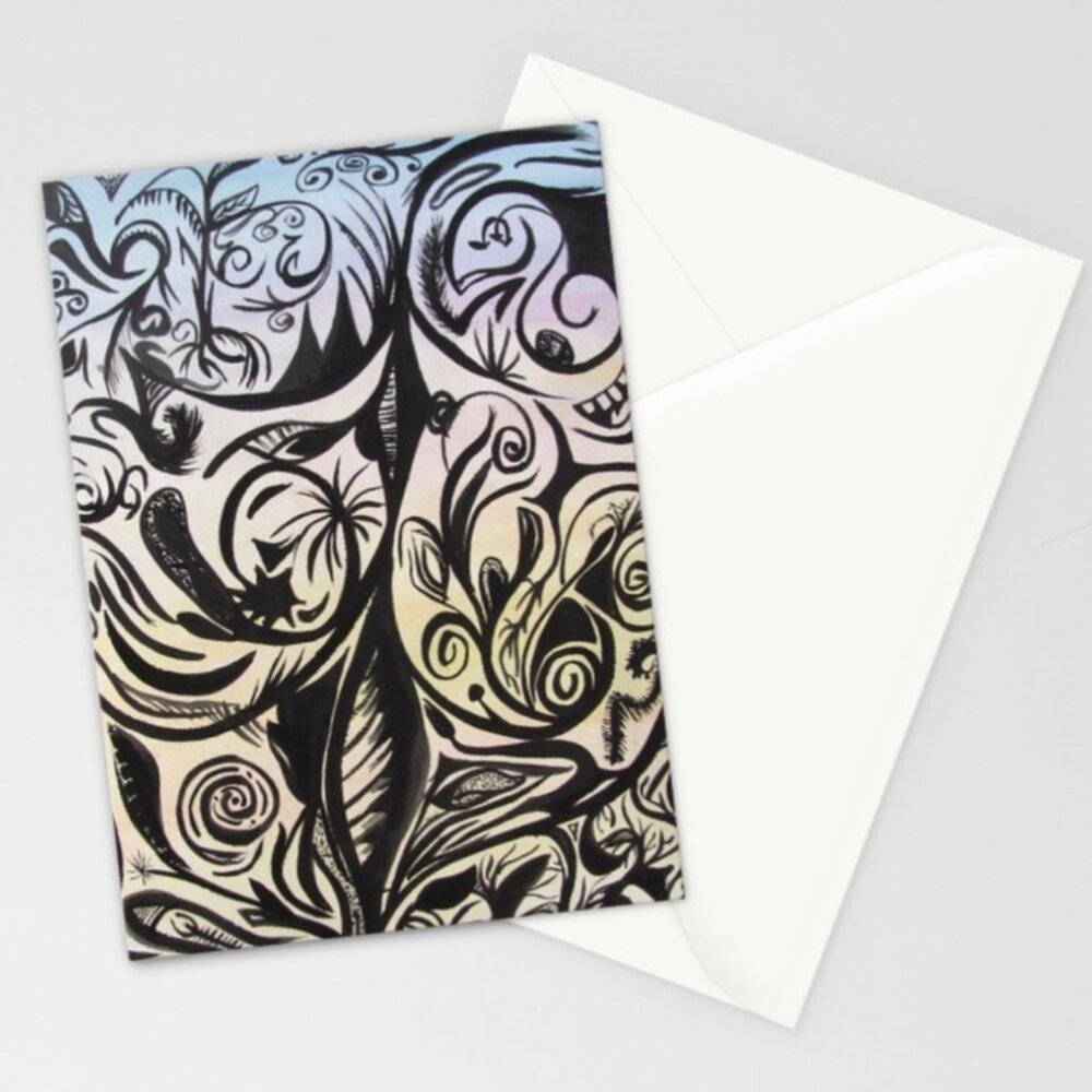 NWT - "Twisted Circus" Art Card and Envelope Sets (2), Artwork by Noora Elkoussy
